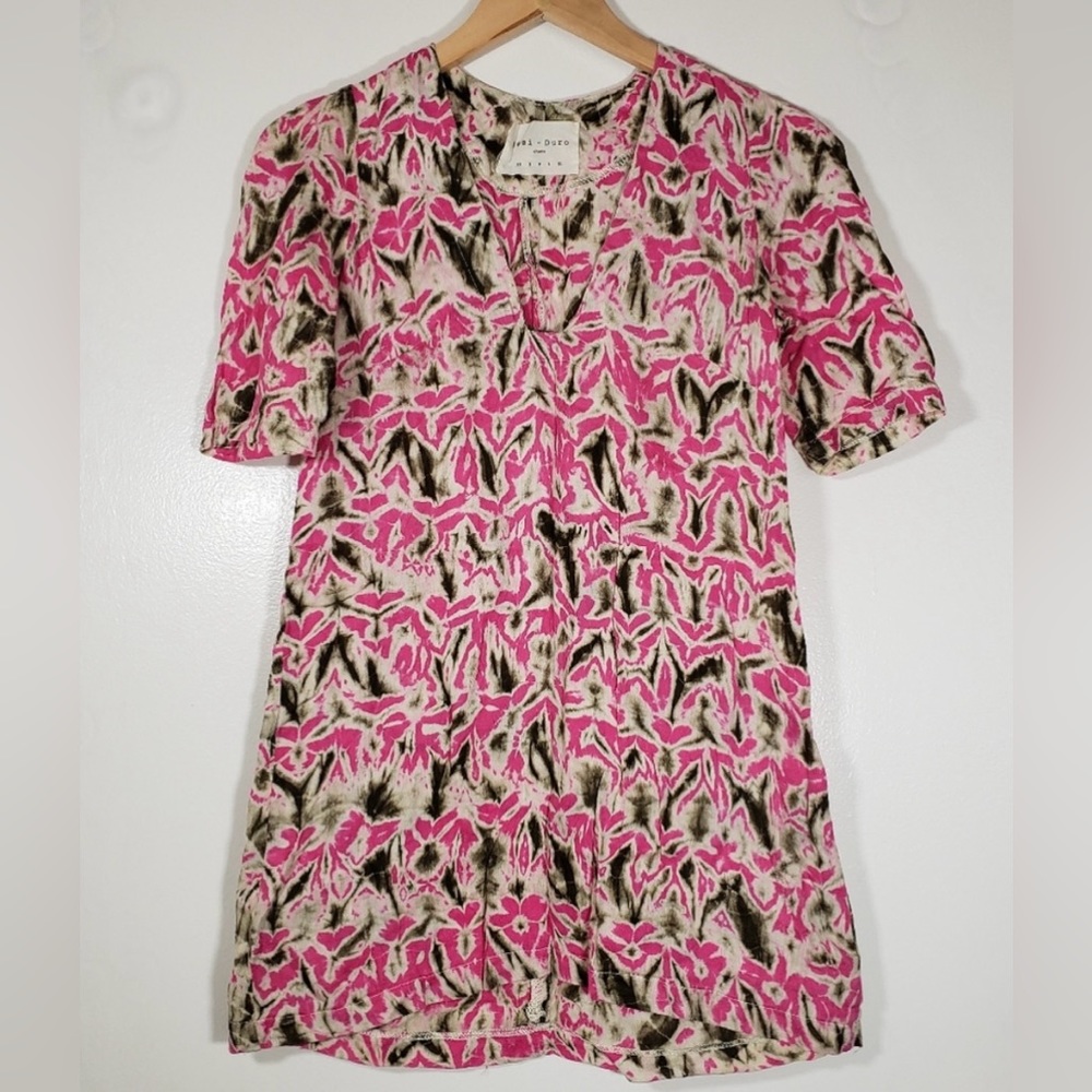 Osei Duro pink linen tunic, size small